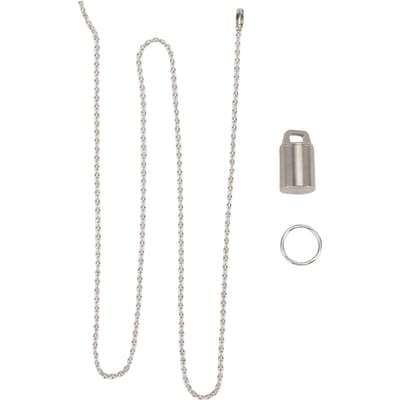 Mini Container Titaniumlegering Metaal Draagbare Poederhouder Kleine Koffer Sleutelhanger voor Reizen Vissen Kamperen white