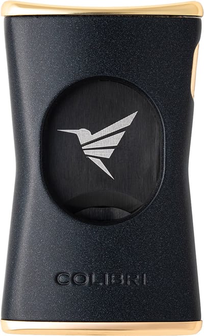 Colibri Slim V-cut Sigarenknipper - Sigaar Knipper tot 56 Ring Dames gauge - Zwart & Goud