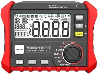 Weerstandsmeter - Lus Tester - Veiligheid Controleren - Groot LCD Scherm - 1000 Data Opslag