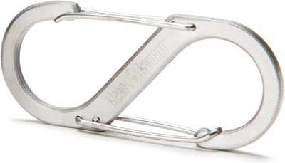 S-karabijnhaak - Hanger clip - Fles meenemen - Roestvrij staal - Maat 3 - Zilver