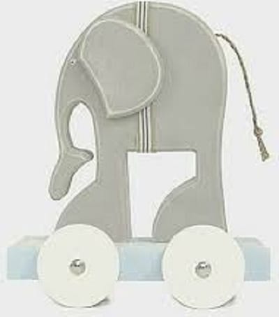 speelgoed East of India - Humprey Elephant on Wheels