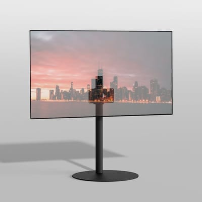 TV vloerstatief SPHERE 80 Design Tv standaard Trendy Zwart Staal 32-65” - VESA 200x100