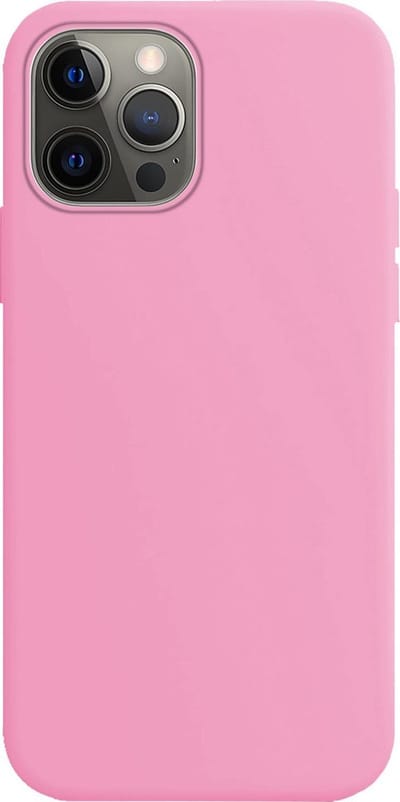 Hoes - Geschikt voor Apple iPhone 13 Pro - Sterk & Shockproof - Hoesje Cover - Siliconen Case - Lichtroze