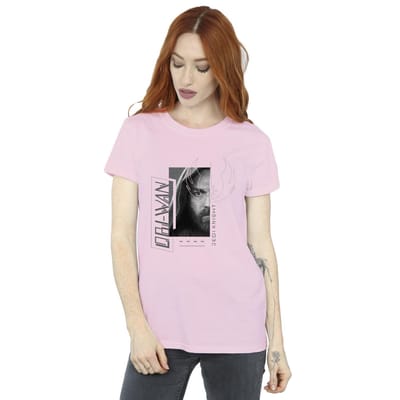 Star Wars Dames/Dames Obi-Wan Kenobi Jedi SciFi Collage Katoenen Vriendje T-shirt (Baby Roze)