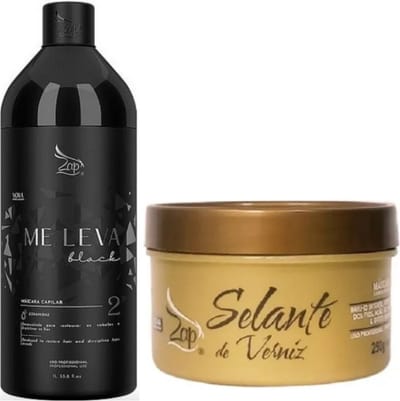 Zap Mask Me Leva Braziliaans Keratine behandeling 1L + Zap Botox Máscara Selante Banho de Verniz 250g