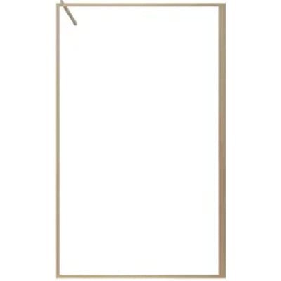 Aurlane Inloopdouchewand Wooden Edge - Houtlook Aluminium Frame - 6mm Helder Gehard Glas - 120x200cm