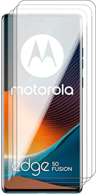 Screenprotector geschikt voor Motorola Edge 50 Fusion - 3x Glas Screen Protector