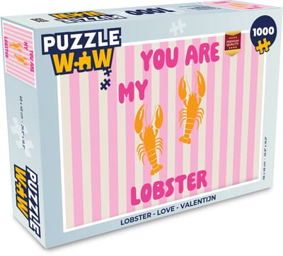 Puzzel Lobster - Love - Valentijn - Legpuzzel - Puzzel 1000 stukjes volwassenen