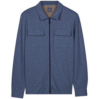Baileys Vest Sweat Full Zip Chest Pockets Dark Denim Blue / male