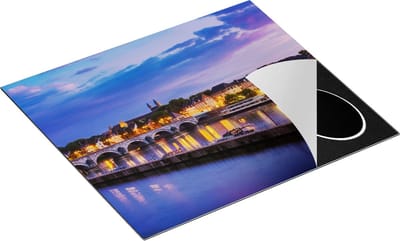 Chefcare Inductie Beschermer Maastricht Maas Rivier bij de Sint Servaasbrug - 60x50 cm - Afdekplaat Inductie - Kookplaat Beschermer - Inductie Mat