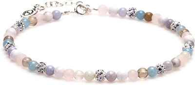 Karma Iris Enkelbandje  (Lengte: 23.00-27.00 cm) - Zilver