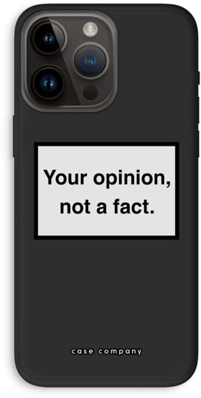 Case Company® - Hoesje geschikt voor iPhone 14 Pro Max hoesje - Your opinion - Biologisch Afbreekbaar Telefoonhoesje - Bescherming alle Kanten en Schermrand