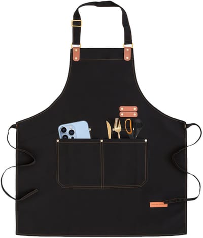 Dailygoods- Kookschort Waterafstotend - Verstelbare Band - Zakken - Duurzaam - Kreukvrij - Geschikt voor Heren/Dames - Schort