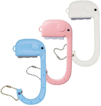 Dailygoods- Tassenhanger Elephant Hooks - 3 Stuks - Antislip - Lichtgewicht - Tot 10 kg - Voor Tafel met Max. 5.5 cm Dikte - Handtas Hanger - Tassenhaak