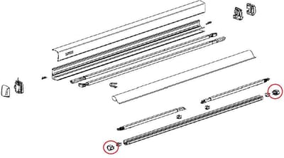Thule Endcap Roller Tube L+R 3200