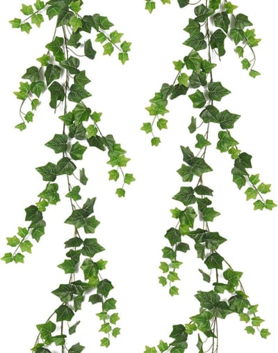 Nepklimop voor binnen en buiten, kunstplanten, 2 stuks, voor binnen en buiten, 1,8 m, klimop, kunstplanten voor thuis, muur, tuin, balkon, groen