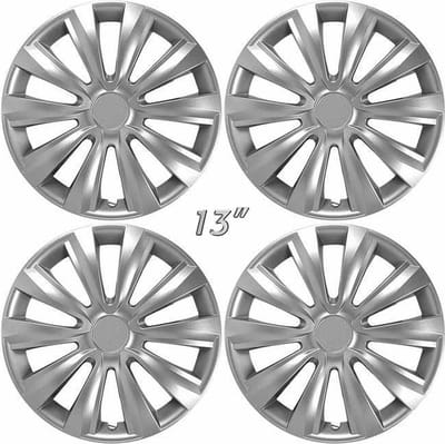 GoodGo Wieldoppen DELTA-S 13" zilver. Set a 4 stuks (CONTROLEER UW BANDENMAAT en lees a.u.b. de onderstaande, uitgebreide tekst!)