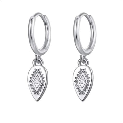 Aramat Jewels | Oorringen | 925 Zilveren Kinder Oorringen met Hanger Diverse Bedels 10mm - Meisje Hoepels | Druppel-12mm | |12mm | Zilver | Kinderen, Volwassenen | Verkleurd niet