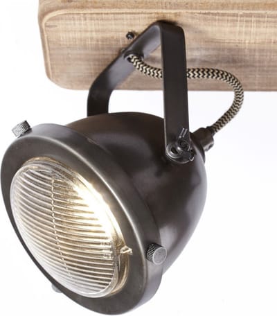 Brilliant CARMEN WOOD - Plafondlamp - Bruin;Zilvergrijs