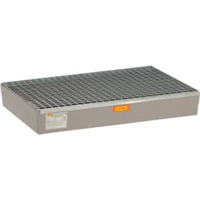 Opvangbak GVK pallet 150 CEMO, voor Euro palletten, B 1200 x D x 800 x H 190 mm, met gegalvaniseerd rooster