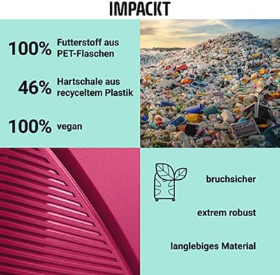 Duurzame Handbagage Cosmeticakoffer van Gerecycled Materiaal - 22L, 40cm, Lichtgewicht