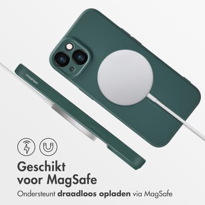 imoshion Hoesje - Geschikt voor Apple iPhone 14 - Color Backcover geschikt voor MagSafe - Donkergroen