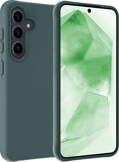 Hoesje Geschikt voor Samsung Galaxy A55 - Sterk & Shockproof - Hoes Cover - Siliconen Case - Donkergroen
