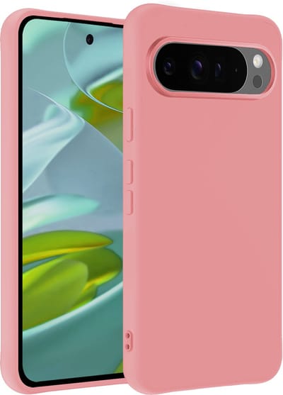 Hoesje - Geschikt voor Google Pixel 10 Pro - Sterk & Shockproof - Hoes Cover - Siliconen Case - Telefoonhoesjes - Lichtroze