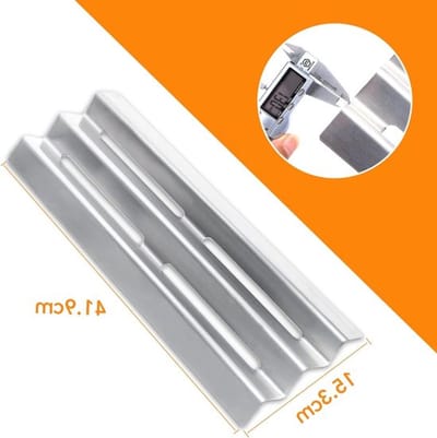 Roestvrijstalen branderdeksel 42 × 15,2 cm voor Gasgrill - Vervangingsonderdeel, Warmteplaat, Vlamverdeler