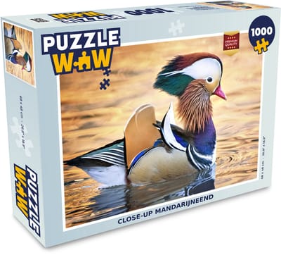 Puzzel Close-up mandarijneend - Legpuzzel - Puzzel 1000 stukjes volwassenen