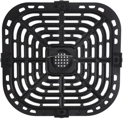 Dailygoods- Grillplaat Roestvrij Staal - Grillplaat Antiaanbaklaag - Grillplaat Vaatwasmachinebestendig - Grillplaat voor Airfryer - Grillplaat met Handgrepen - Gezond Koken - Airfryer Pan