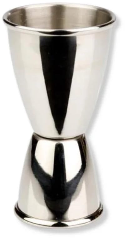 Art Deco Jigger Silverplated – luxe barmaatje voor cocktails – hoogwaardige jigger in Art Deco Stijl – Zilverplated