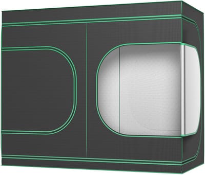 NAIZY Kweektent 240x120x200 cm Kweektent met reflecterende Mylar Lichtdichte waterdichte kweektent Kweekkas voor planten Kweekruimte Thuis kweken