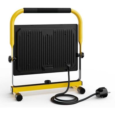 HOFTRONIC LED Bouwlamp - 6500K - 100W - 10.000lm - Incl. 1,5m kabel met stekker - Kantelbaar - IP65 - 25.000 branduren - 2 jaar garantie