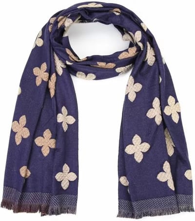 Bijoutheek Sjaal (Fashion) klaver (80x180cm) Blauw