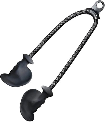Triceps Touw - Kabel Machine Accessoire - Krachttraining Bovenlichaam - Ergonomisch Antislip Ontwerp - 102 cm - Zwart