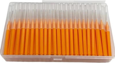Interdentale Borstels - Tandenstokers Mondhygiëne - Tussen Tanden Reinigen - Zachte Tandvlees Haren - 140 stuks - Oranje