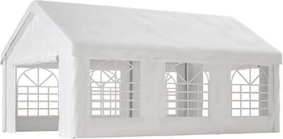 YYchan Partytent - Paviljoen - 4x6 m - Easy Up - Opvouwbaar - Partytenten met Zijwanden - Waterdicht - Luxe Draagtas met Wieltjes - Wit