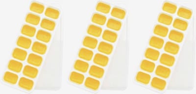 De Millennials Duurzame Geel Siliconen Ijsblokjes maker met deksel (3 Stuks) – IJsvormpjes Maker - cocktails - zonder enige moeite uit de ijsblokjesvorm te - Koken - Baby - Fruit - Alcohol - Feestje - Gezellig - Herbruikbaar – BPA Vrij