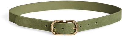 Pieces Kledingriem Pcjosefina Suede Jeans Belt Kca 17162967 Olive Branch/gold Trim