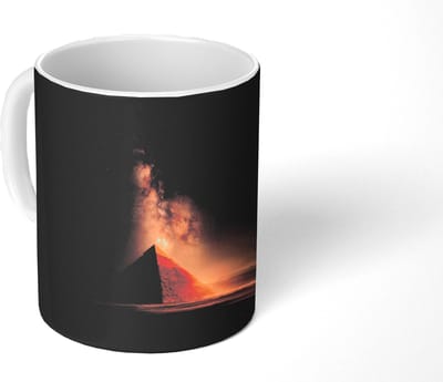 Mok - Koffiemok - Piramide - Woestijn - Licht - Mokken - 350 ML - Beker - Koffiemokken - Theemok