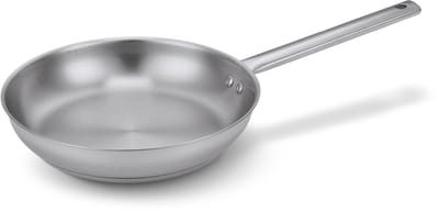 Brabantia Granada Koekenpan - Ø 28 cm – 90% Gerecycled hoogwaardig RVS – Stijlvolle Handgreep - 100% PFAS vrij – Geschikt voor inductie en Oven – Tijdloos Design- Geborstelde binnenkant - Zilver