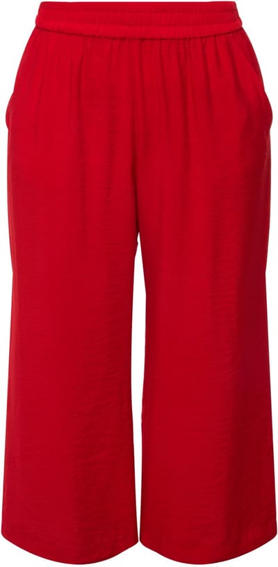 Ulla Popken - Dames - Culotte wijde pijpen gehamerde structuur - Koraal - Maat 46