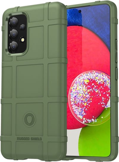 MobyDefend Hoesje - Geschikt voor Samsung Galaxy A53 - Rugged Shield TPU Backcover - Groen