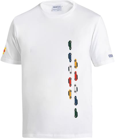 Sparco Lancia Delta HF Collectie T-Shirt - Marineblauw/Wit — XL
