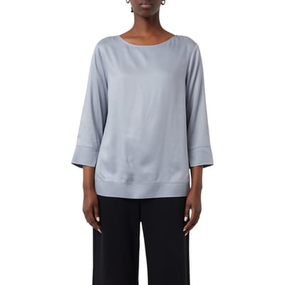 Comma Blouses Grey/black Maat: 34 | Longsleeves Outlet | Dames | Zwart
