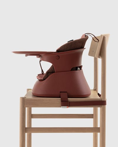 Hannie Draagbare Kinderstoel – Kinderzetel – Opvouwbaar & Compact – Stoelverhoger van 6 Maanden tot 5 Jaar – Mahogany Red