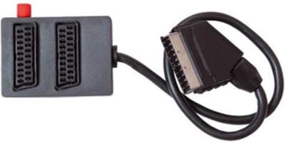 Scart schakelbox met 2 aansluitingen / zwart - 0,40 meter
