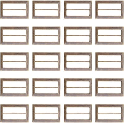 20 Stuks Tri Glide Buckles voor Riemen - Verstelbare Metalen Glijders in Antiek Brons voor Mannen en Vrouwen, Ideaal voor Riemvervanging en Accessoires