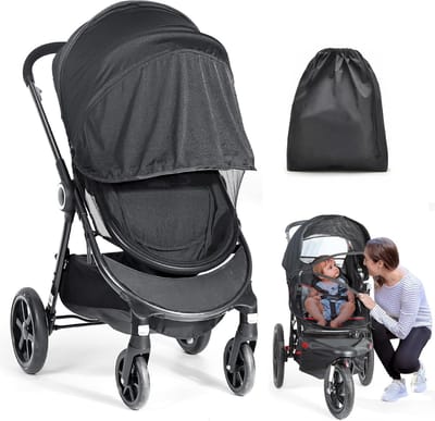 Universeel 2 in 1 Zonnescherm en Klamboes voor Kinderwagen